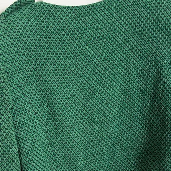 ZARA Green Tweed Cropped Military Button Jacket Size S Gold Button Blazer - Picture 6 of 7